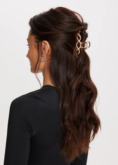 Haarclip met twist goud (GOUD)