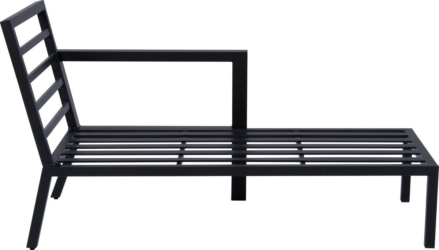 Intratuin loungebank chaise longue links Milo zwart
