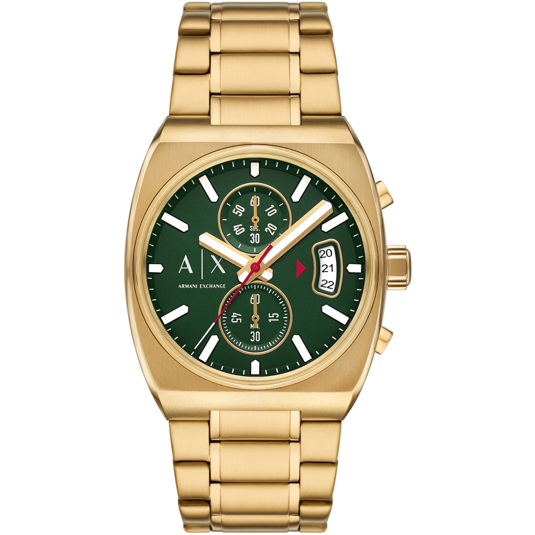 Armani Exchange Oliver Chronograph Goldig / Grün