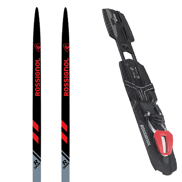 Pack ski de fond ROSSIGNOL X-IUM R-SKIN BLACK/RED + Fix