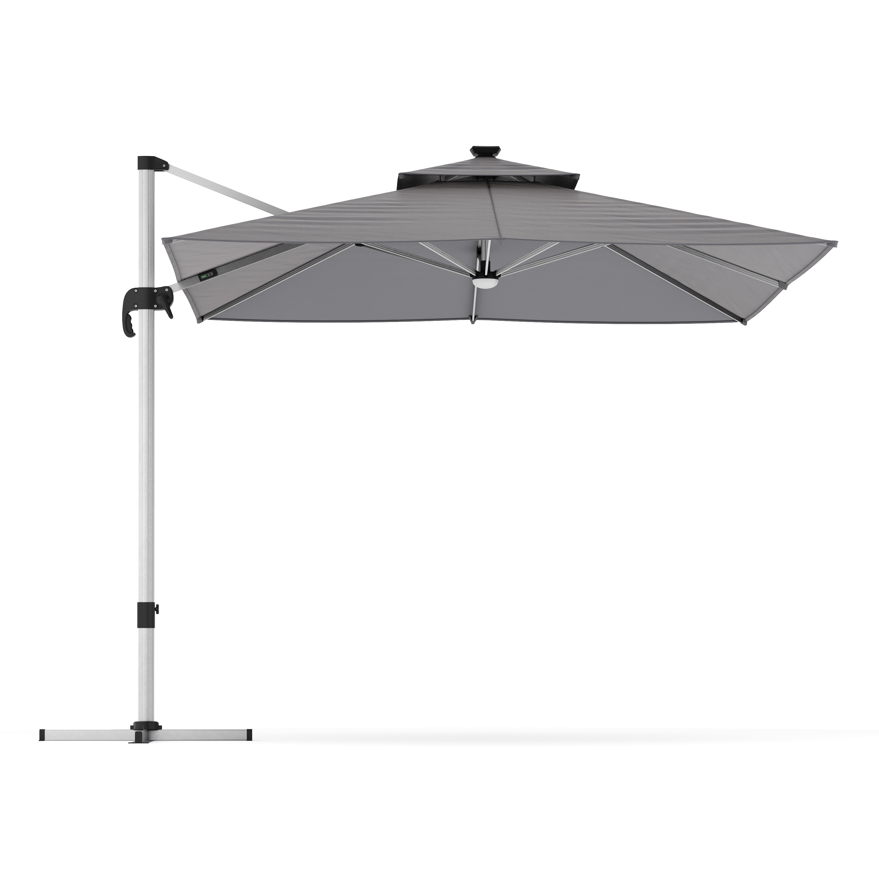 Sonnenschirm Ampelschirm SOLARIS mit LED 300 cm anthrazit