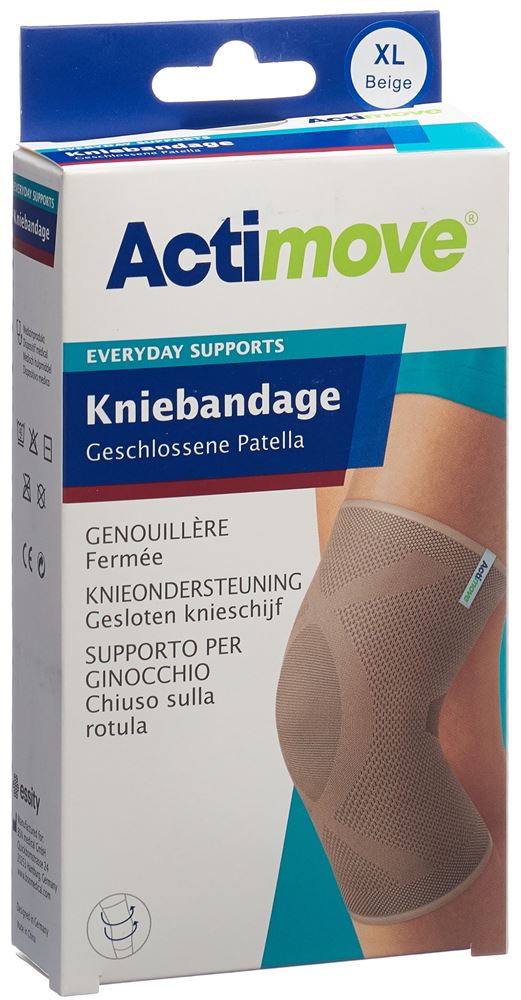 Actimove Everyday Support Kniebandage XL geschlossene Patella 1 Stk