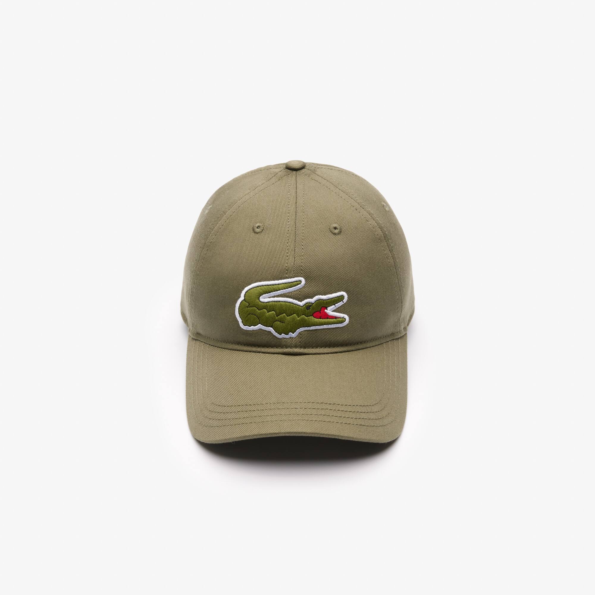 Casquette unisexe ajustable Lacoste en twill de coton biologique Chapeaux & Casquettes - Vert - Lacoste - Unisex