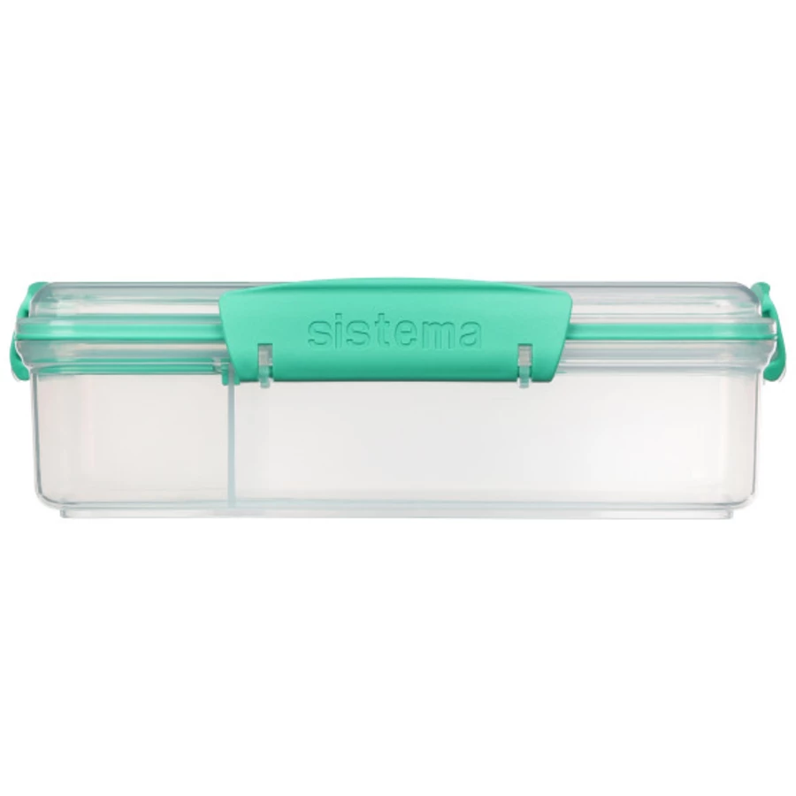 sistema® Snackbox mit Fächern Snack Attack Duo TO GO, 975 ml, blaugrün