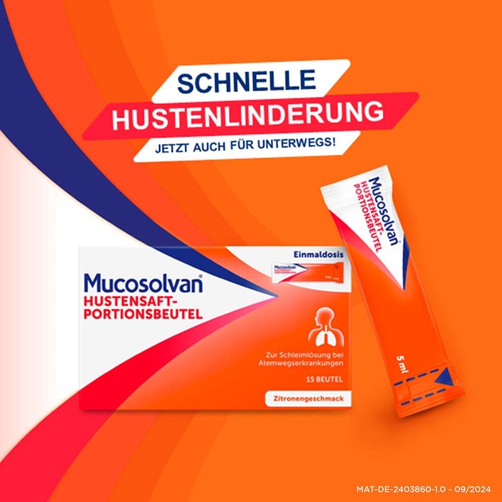 Mucosolvan® Hustensaft-Portionsbeutel mit 30mg Ambroxol