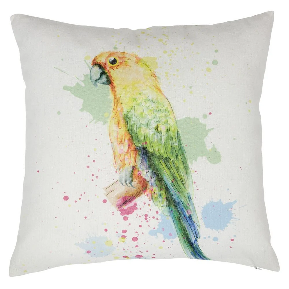 Housse de coussin éclats de couleurs flashy animaux 40x40cm