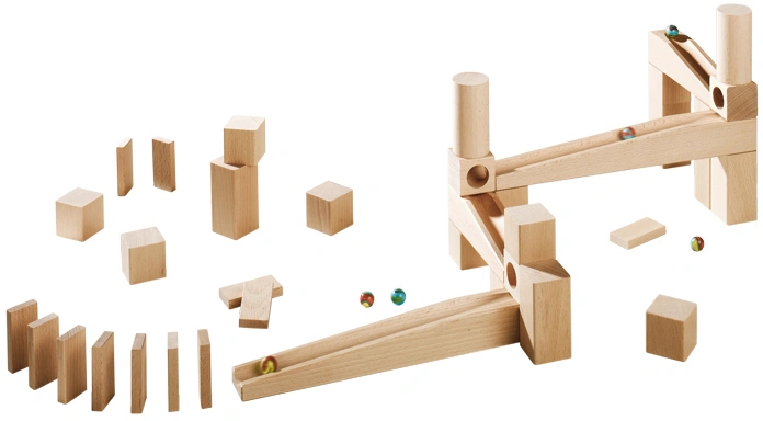 Kugelbahn-Grundpackung ERSTES SPIELEN 45-teilig