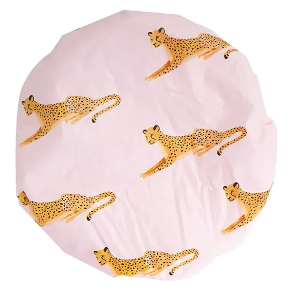 Touca de natação reversível com estampa de leopardo da Brushworks
