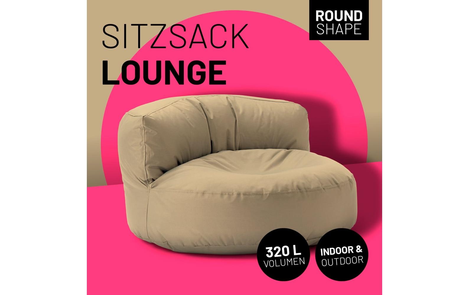 Sitzsack Lounge 30 L, Beige<br>Sitzsofa für innen und aussen