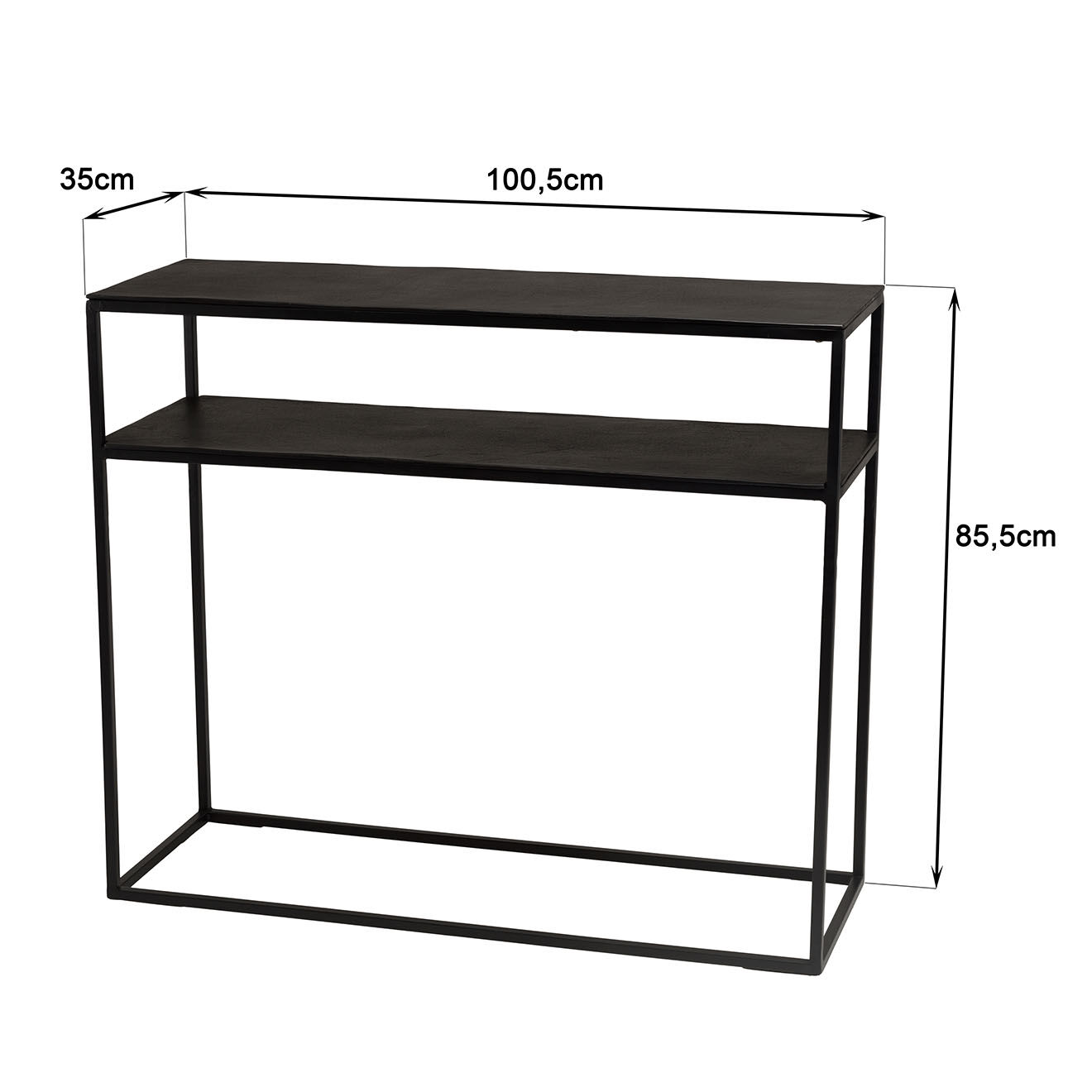 Macabane Console Jonas noire - 100.5x35x85.5 cm