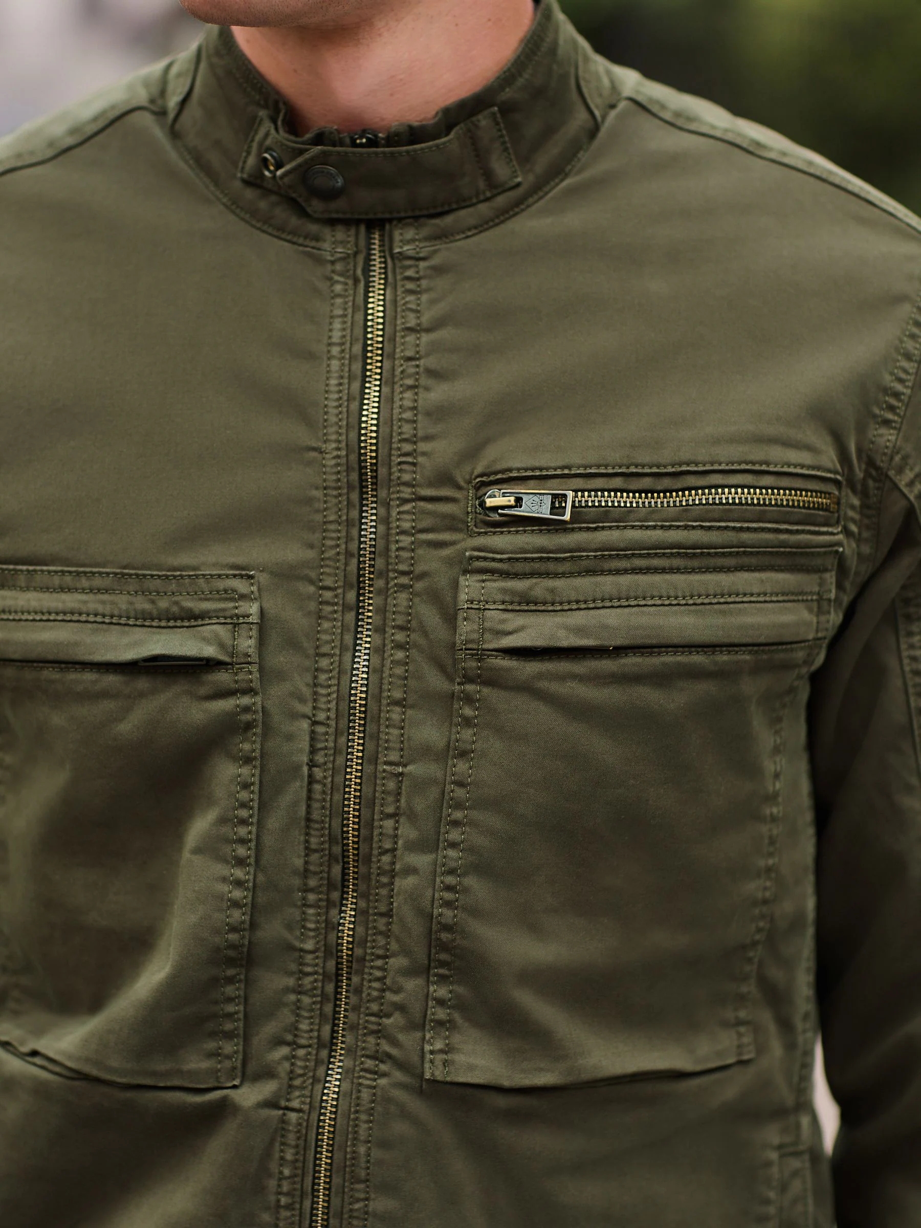 Kakigroen - Borg Lined Zip Through Funnel Jacket