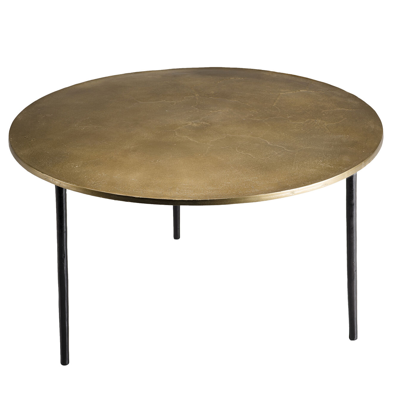Macabane Table basse ronde Jonas dorée - D.80xH.45 cm