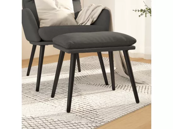 Repose-pied Gris foncé 45x29,5x35 cm Tissu