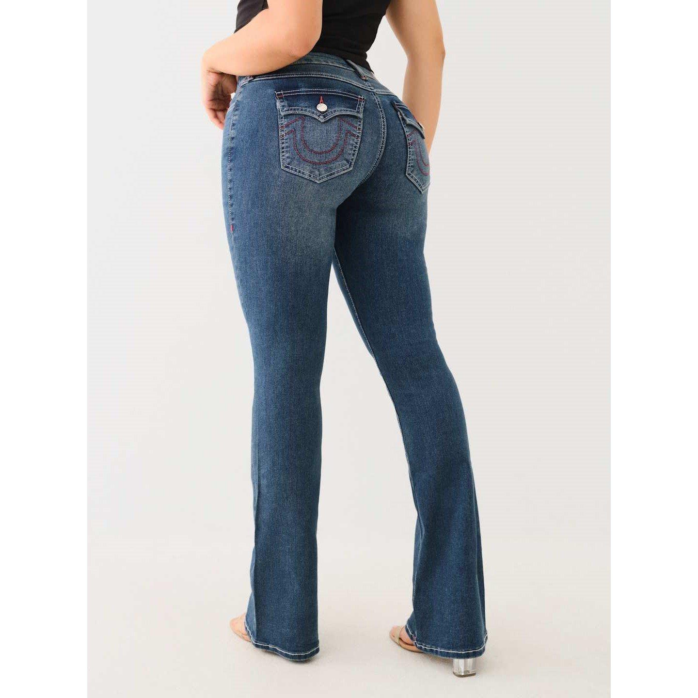 True Religion TR Becca Mid Rise Bootcut Jeans Womens