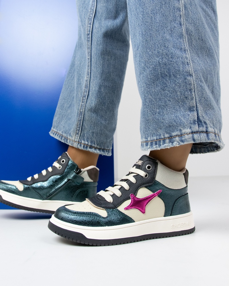 Shoesme Hoge sneakers  - groen