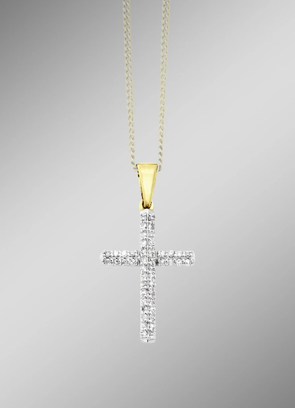Kreuz-Anhänger mit Diamanten