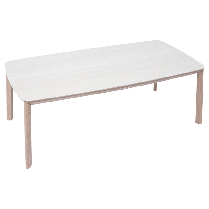 Ensemble table de jardin NELORA + 8 fauteuils MYLORE Miel