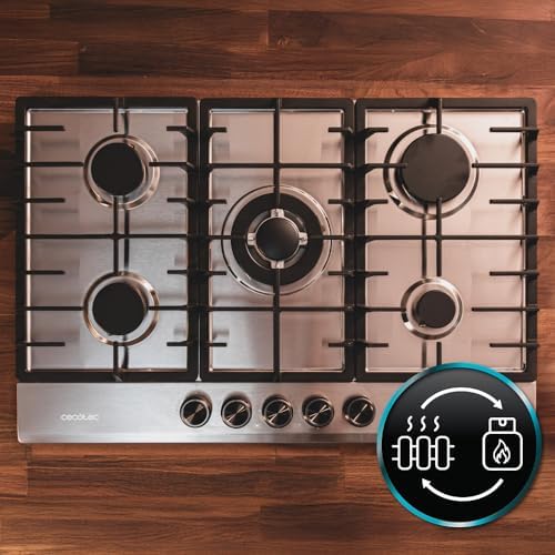 Cecotec Plaque à gaz Bolero Squad G 4200S Glass Black. Plaque à gaz avec 4 feux, finition verre noir, puissance 8000W, grilles individuelles et allumage électrique avec sécurité des vannes. : Cuisine et Maison
