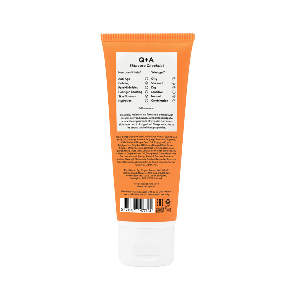 Q+A Ginger Root Daily Moisturiser75 ml