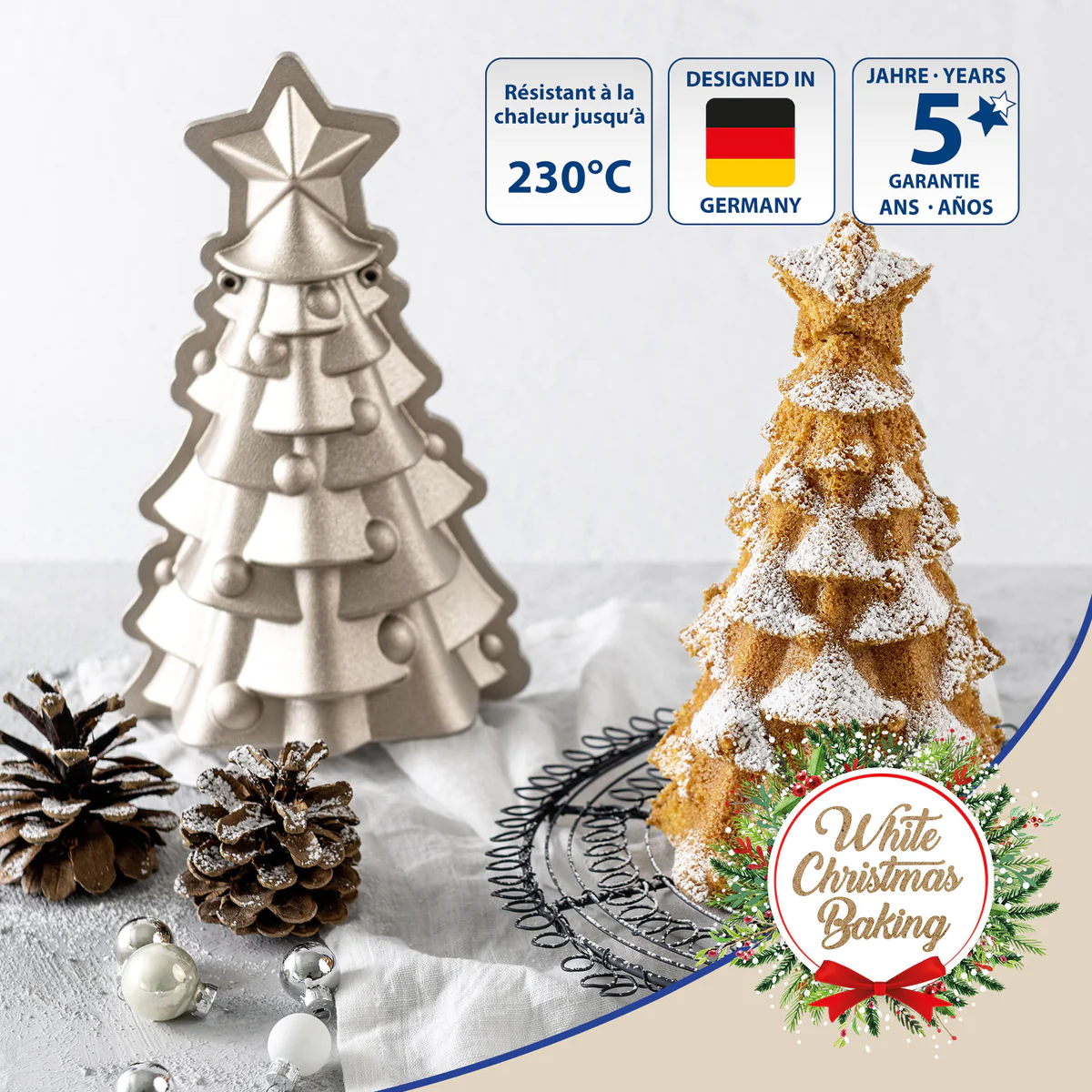 Moule à gâteaux original en forme de sapin de noël Christmas Dr. Oetke