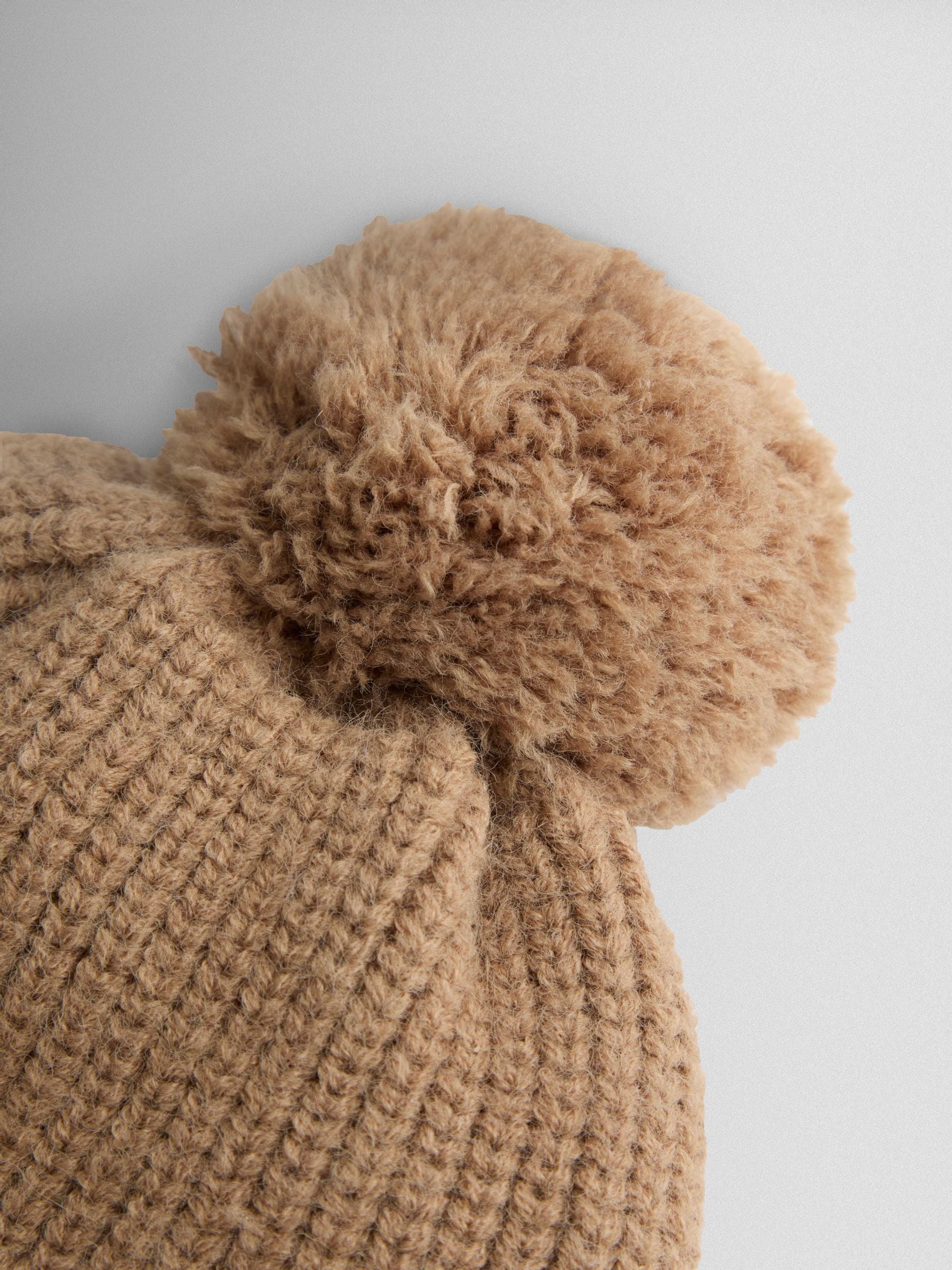 Pastelgeel - JoJo Maman Bébé Cosy Pom Pom Rib Hat