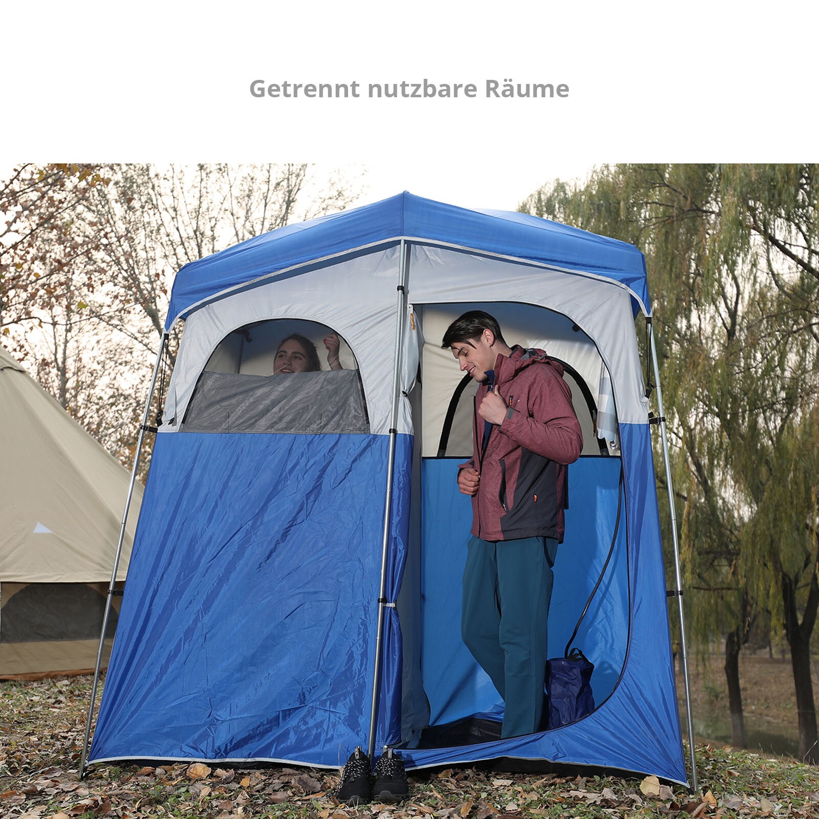 KINGCAMP Duschzelt Marasusa II Camping Umkleidezelt WC Toiletten Zelt 2 Personen