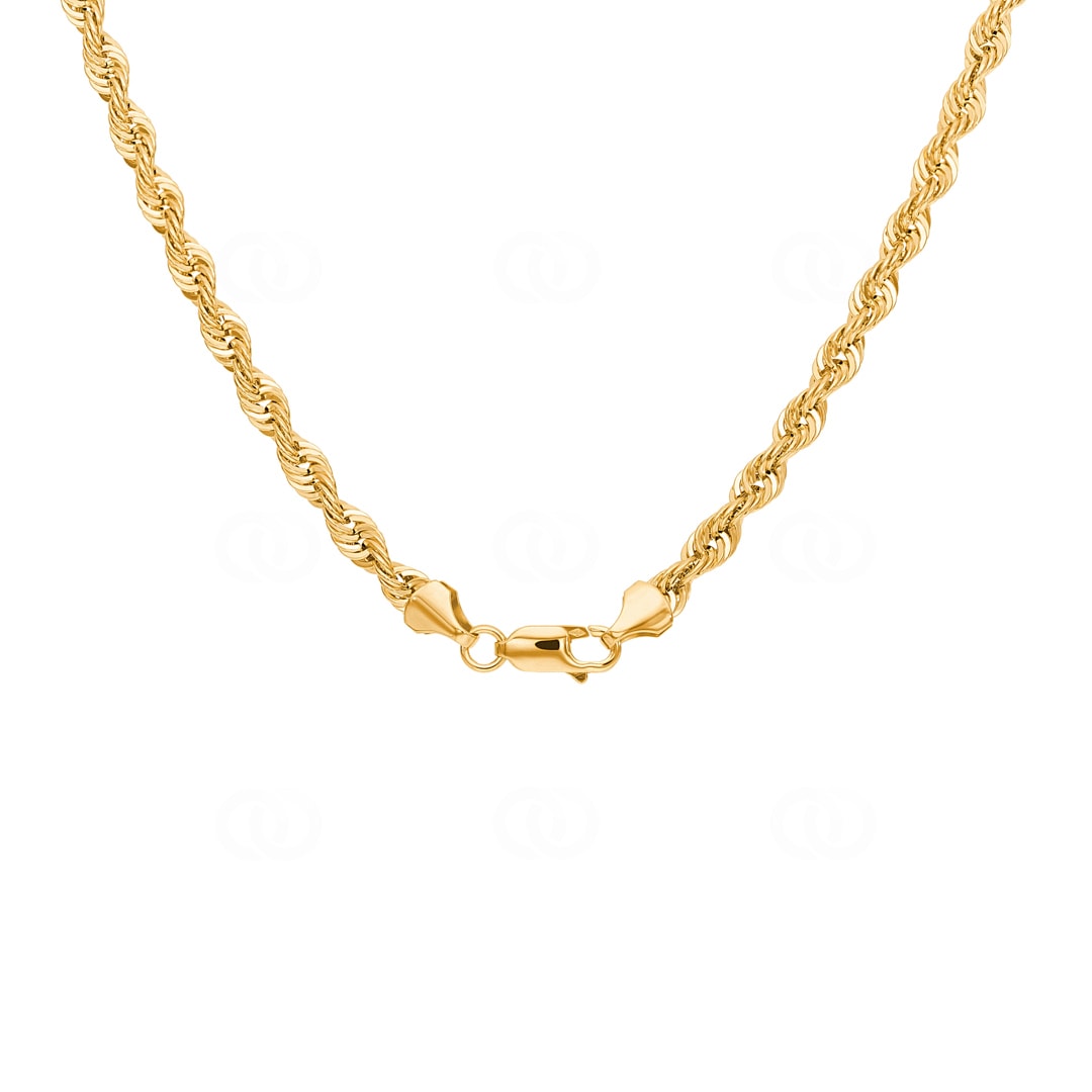 4.4mm Kordelkette 750/18 K Gelbgold halbmassiv