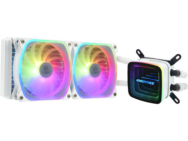 Enermax Wasserkühlung AquaFusion ADV 240 Weiss Adressierbarer RGB-Flüssigkeitskühler für Intel und AMD CPUs