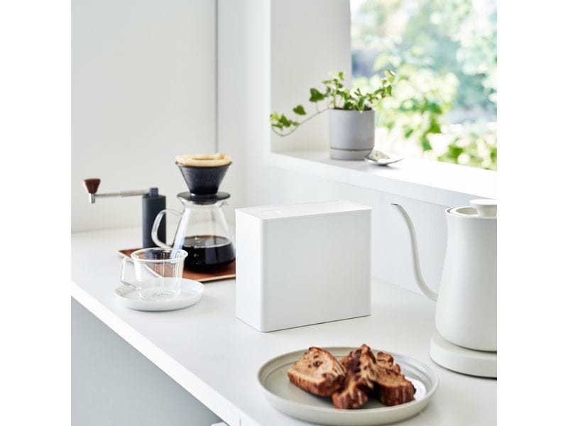 Yamazaki Vorratsdose Tower 1.6 l, Weiss Luftdichte Kaffeedose