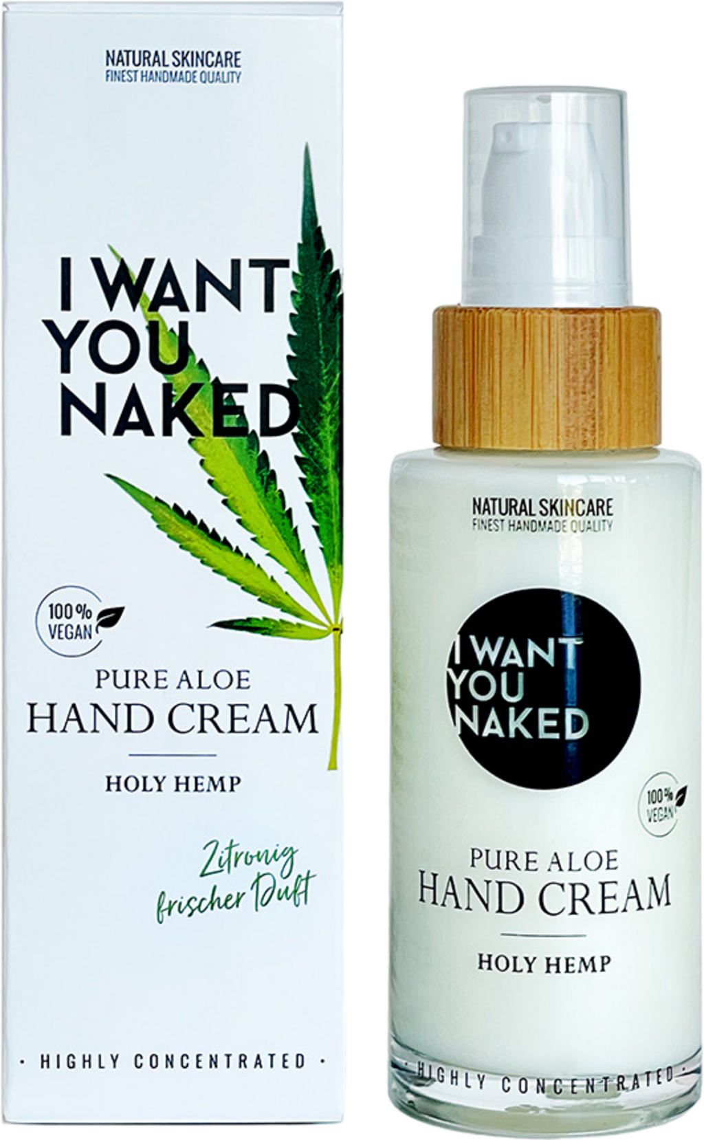 I WANT YOU NAKED  Holy Hemp Pure Aloe Hand Cream, 50 ml