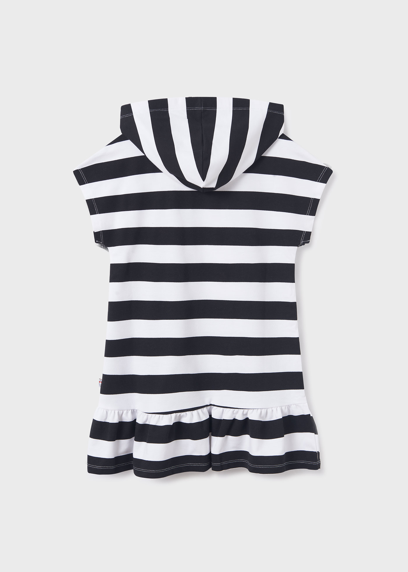 Vestido com capuz estampado para meninas