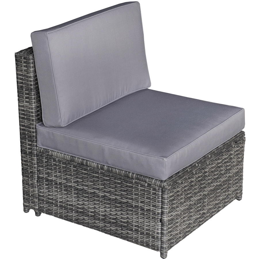 Outsunny Polyrattan Gartengarnitur als 8-teiliges Set grau