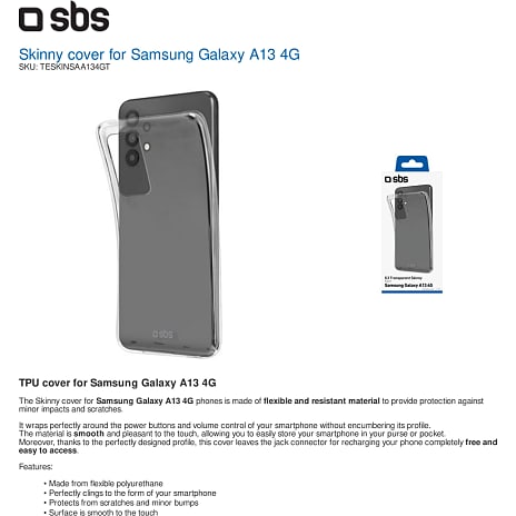 SBS Samsung A13 4G cover - transparent