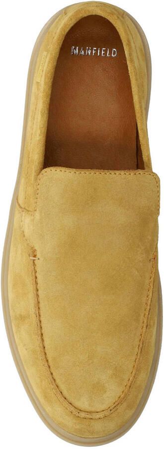 Manfield Heren Gele suède loafers