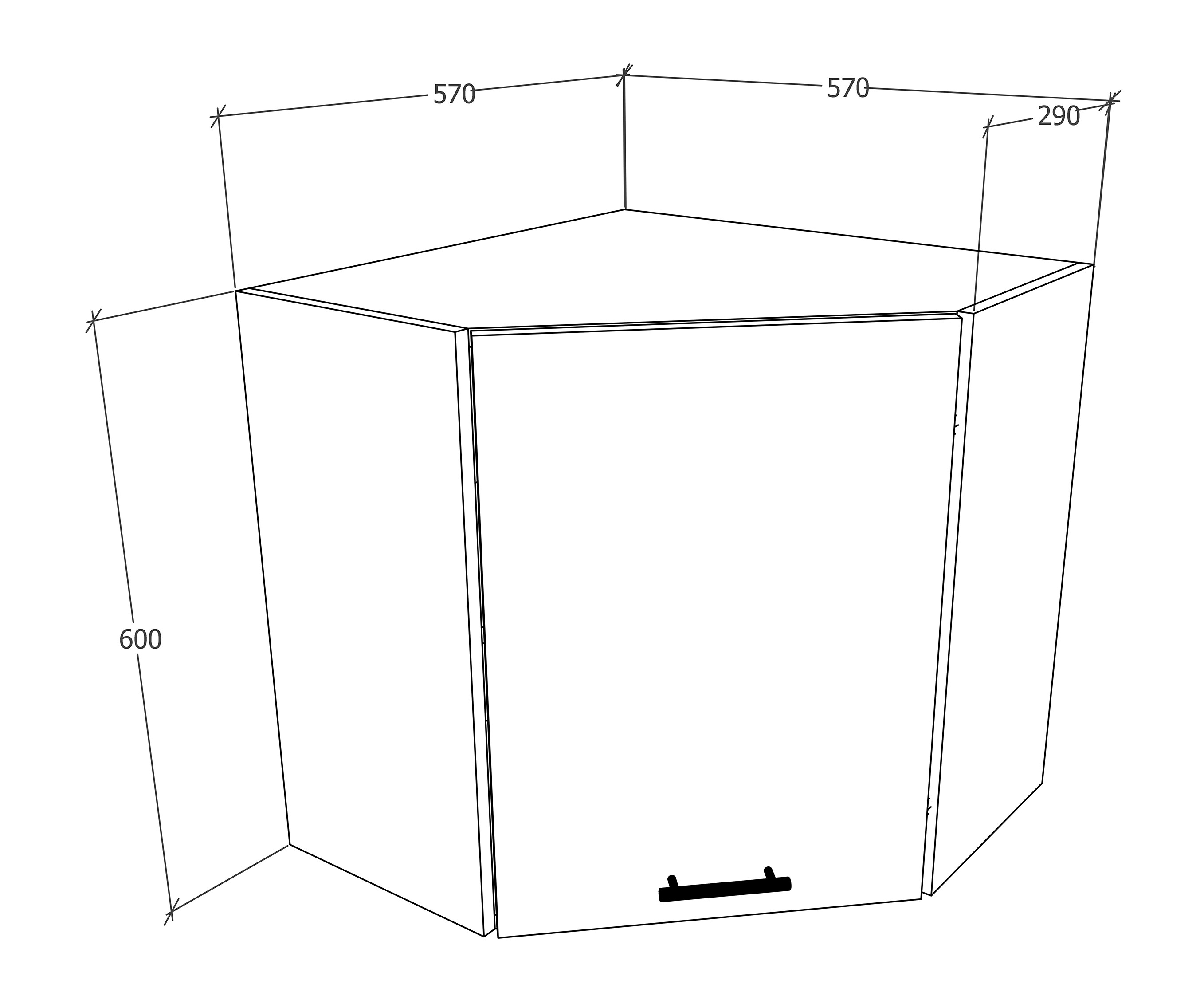 VCM Eckschrank Küchenschrank Hängeschrank Küche Küchenmöbel Esilo