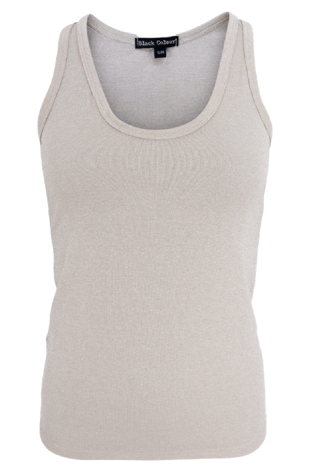 Black Colour Bcfaye Lurex Top pearl silver