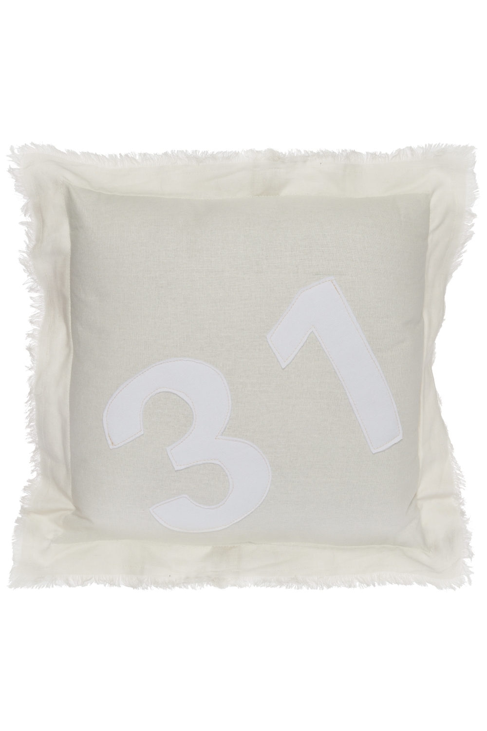 Kissen - weiß - mit Reißverschluss - 50x50 cm