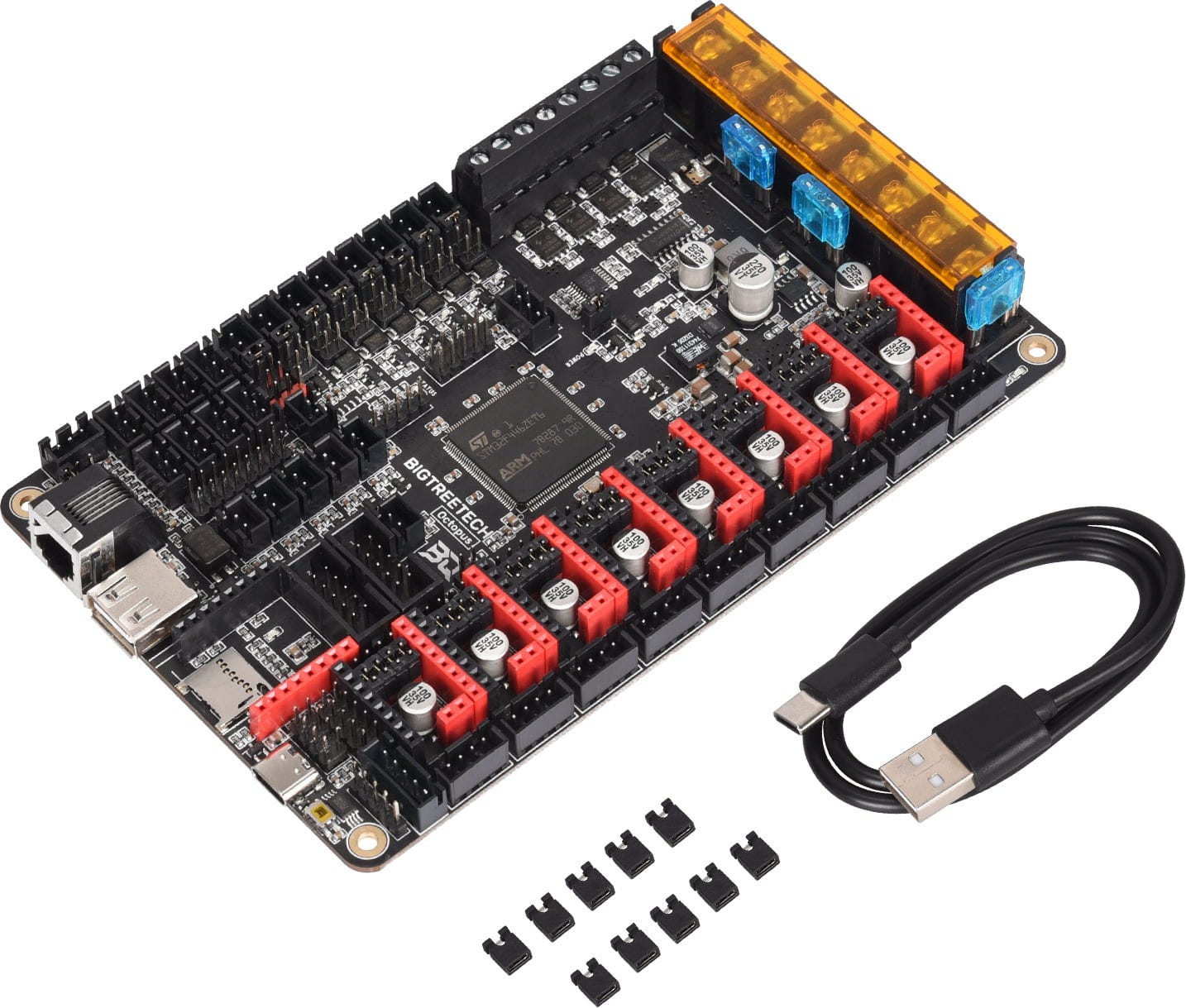 BIGTREETECH  Octopus, V1.1    Extrem leistungsstarkes Mainboard mit 8 Stepper Driver Support