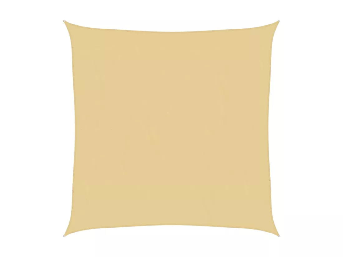 Voile d'ombrage sable 2x2 m 100 % polyester oxford