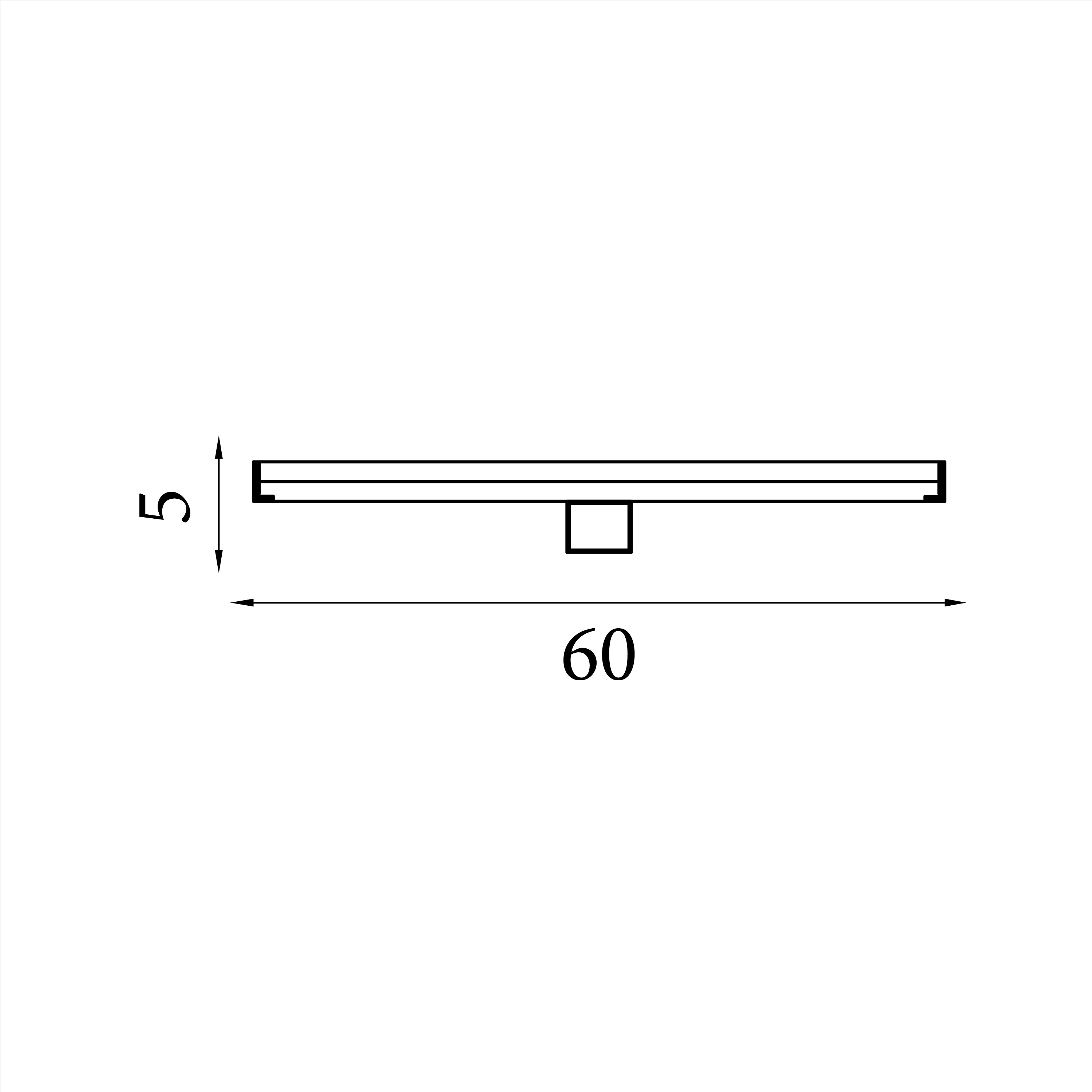 Searchlight Kos Badkamerlamp B 60 cm - Zwart