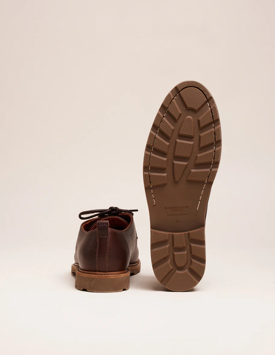 Derbies Simon - Pull-up grainé marron