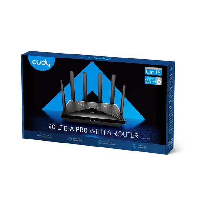 CUDY 4G Router LT18 Cat 18 AX1800 Gigabit Dual-SIM