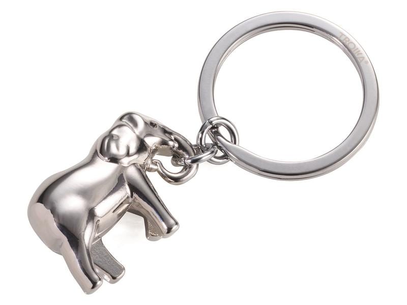 Troika Schlüsselanhänger Elefant Glänzend/Grau Anhänger für die Tasche