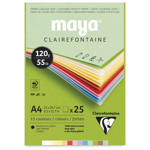 Clairefontaine MAYA farbiger Fotokarton-Block