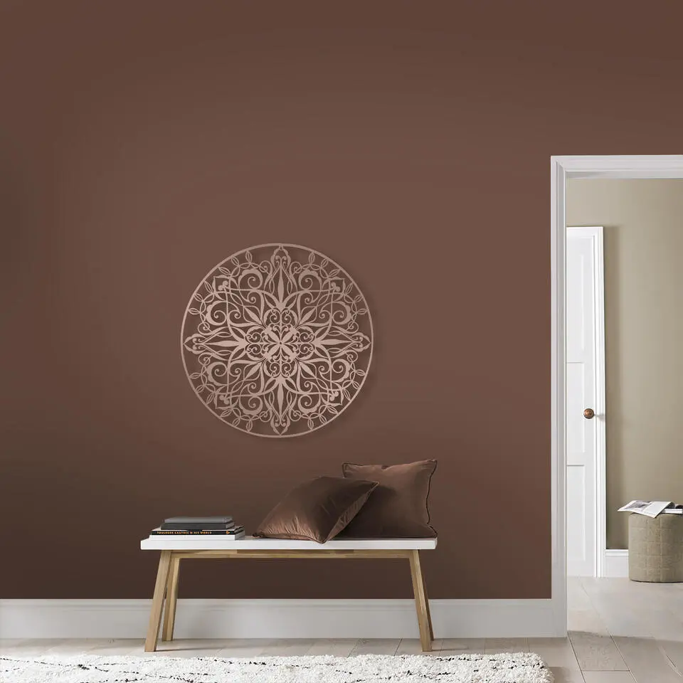 Art for the Home - Metal Art - Luxe mandala roségoud D80cm