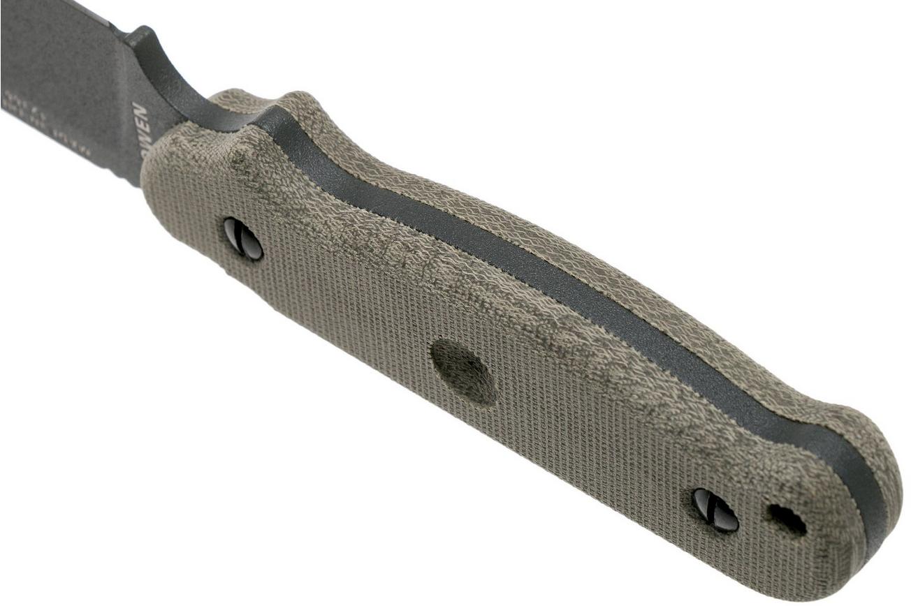 ESEE Laser Strike Tactical Gunsmoke LS-PTG survivalmes met kydex schede   riemclip