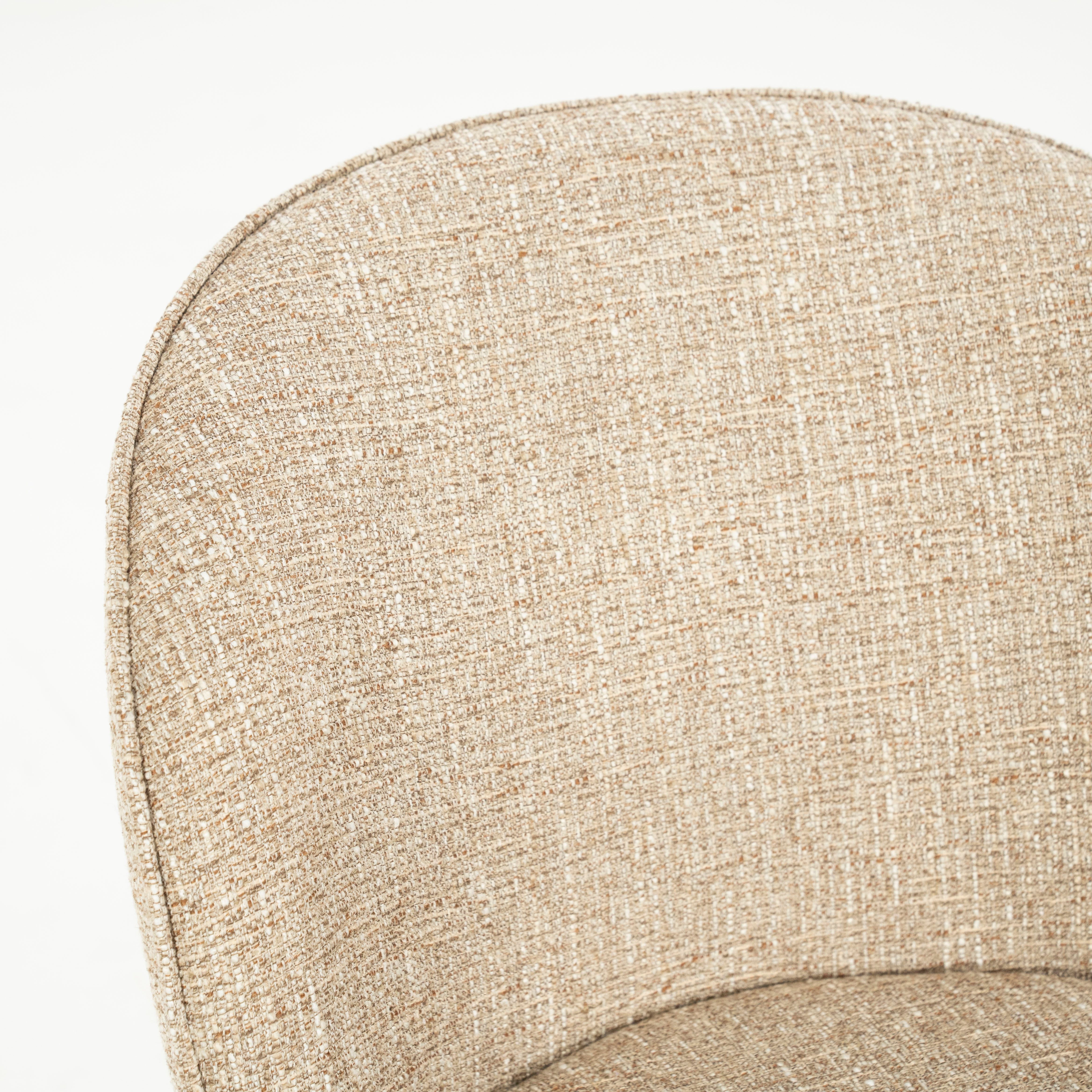 Eetkamerstoel 96327 taupe Molly B55.5 x D64.5 x H83 cm