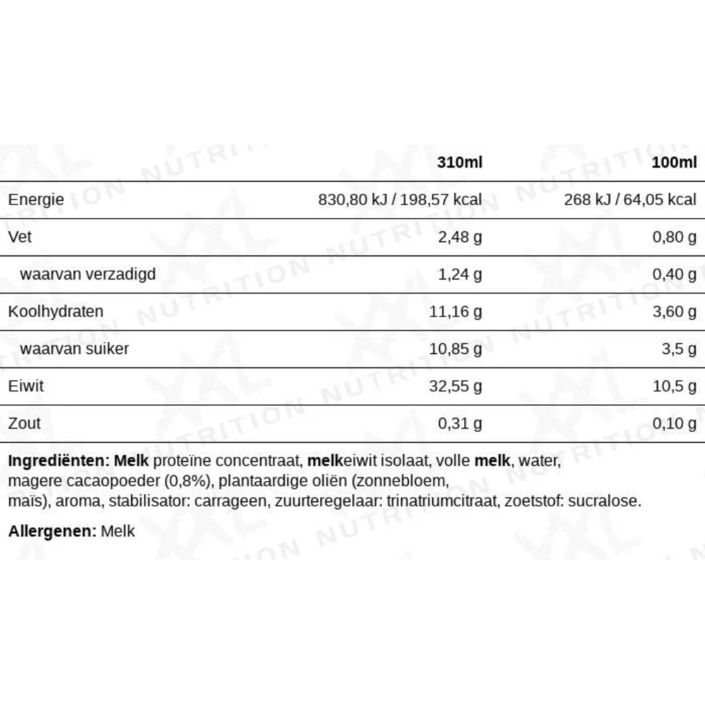 6x XXL Nutrition N'Joy Protein Drink Chocolade310 ml