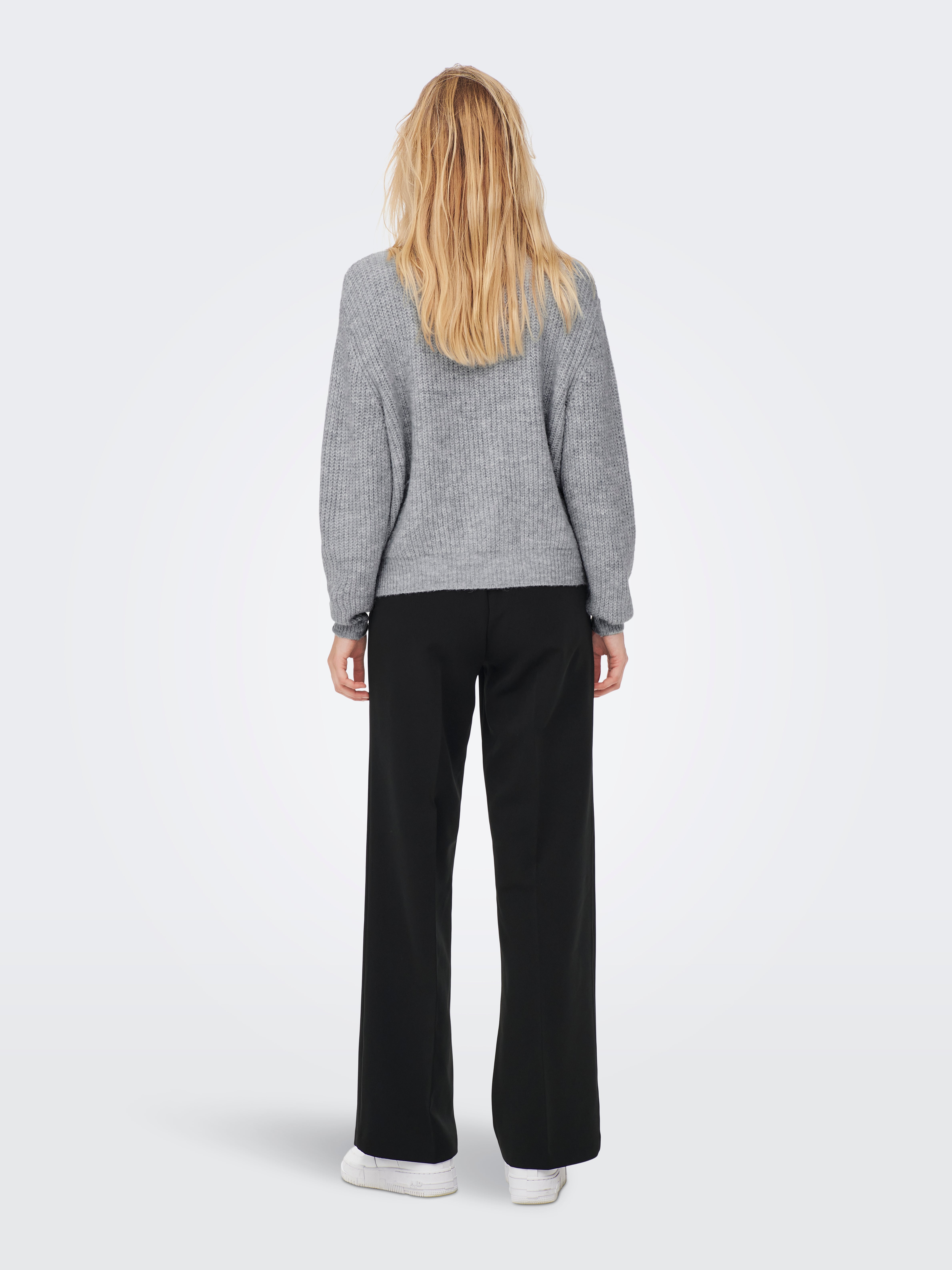 ONLBAKER Strickpullover Light Grey Melange