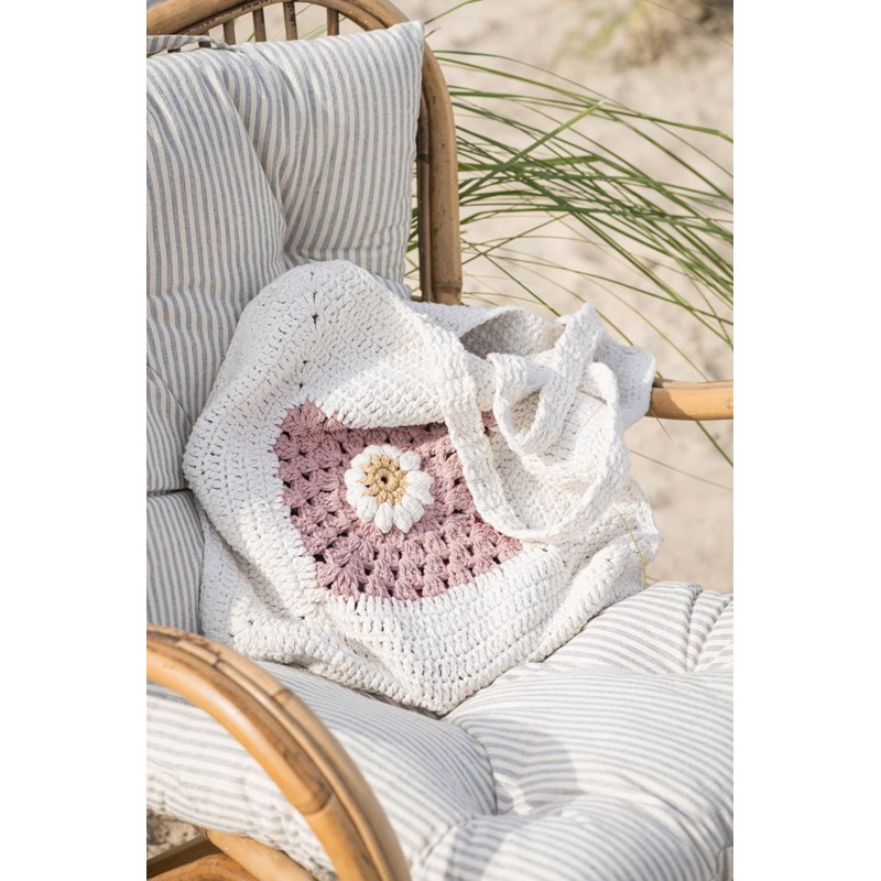 Ib Laursen<br>Totebag Hæklet taske Blomst